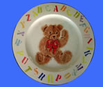Plate with teddy bear pattern