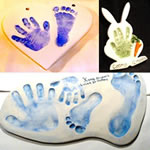 Hand and foot clay prints